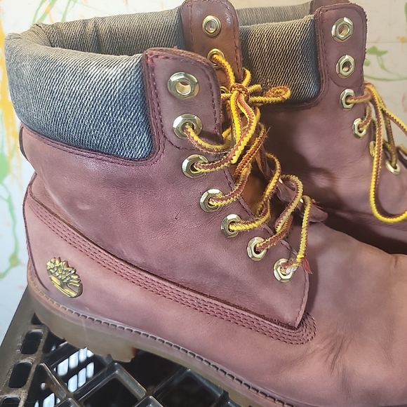 Timberland Boots  Red  Men Size 8.5 - Picture 3 of 16